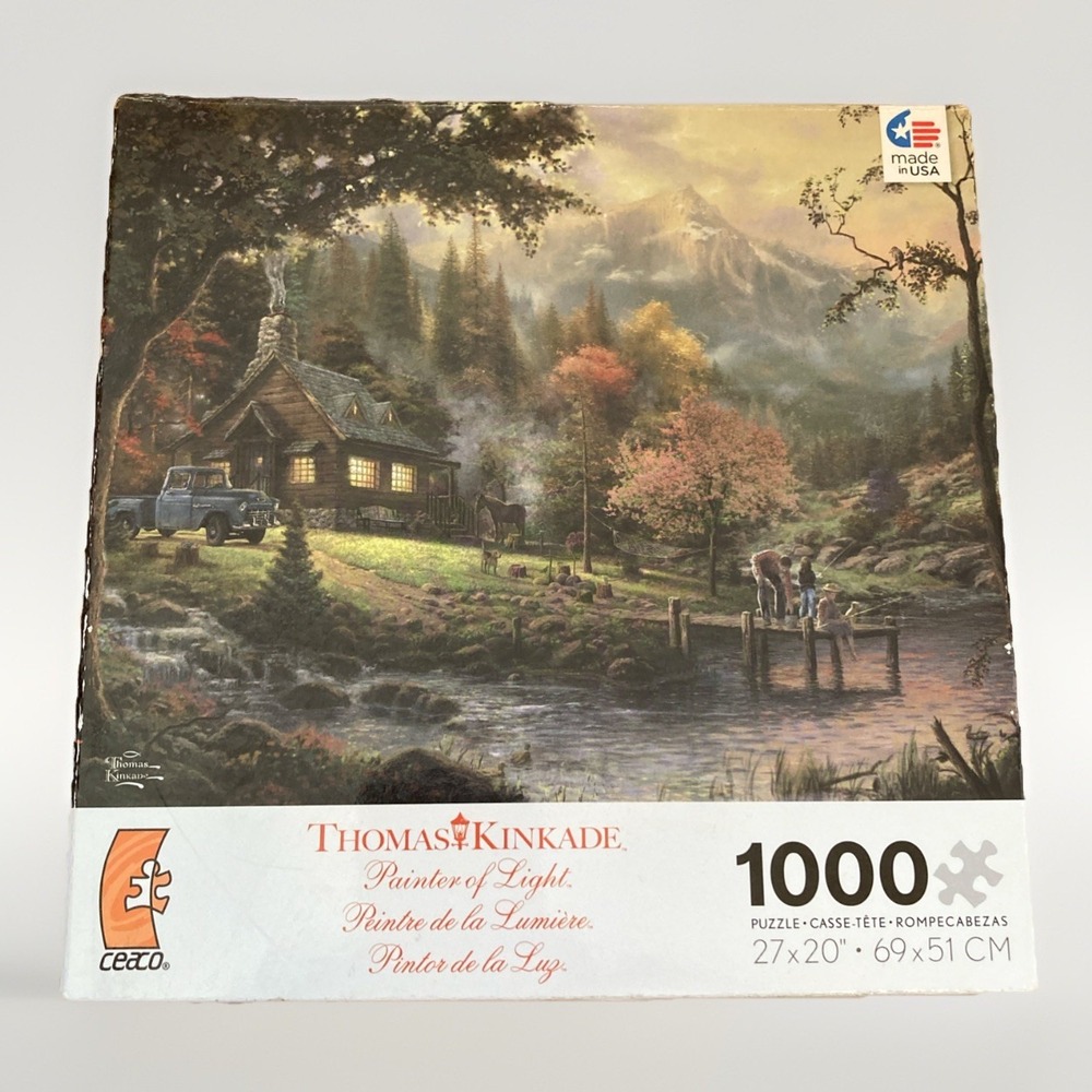 Ceaco 1000 Piece Thomas Kinkade Peaceful Moments Jigsaw Puzzle Landscape